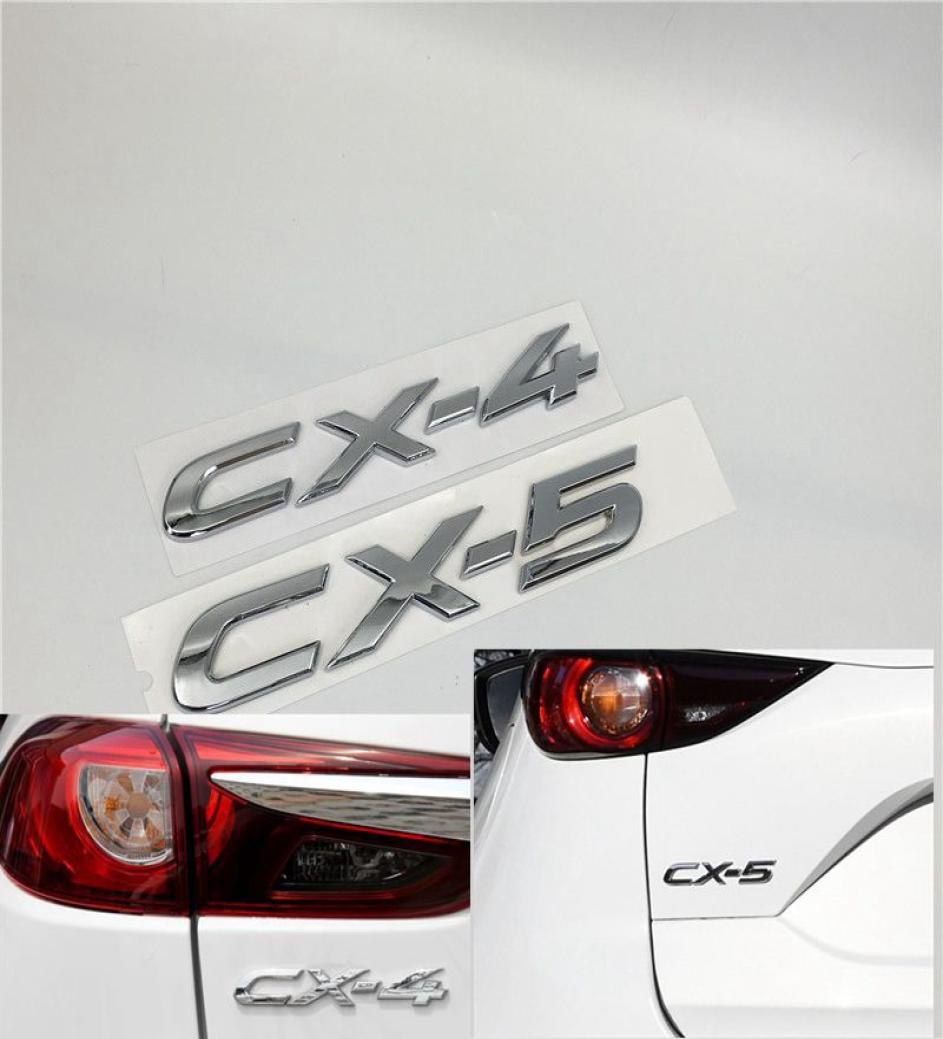 

For Mazda CX4 CX5 CX4 CX5 Chrome Emblem Rear Trunk Number Letter Logo Badge Nameplate3366281, Black