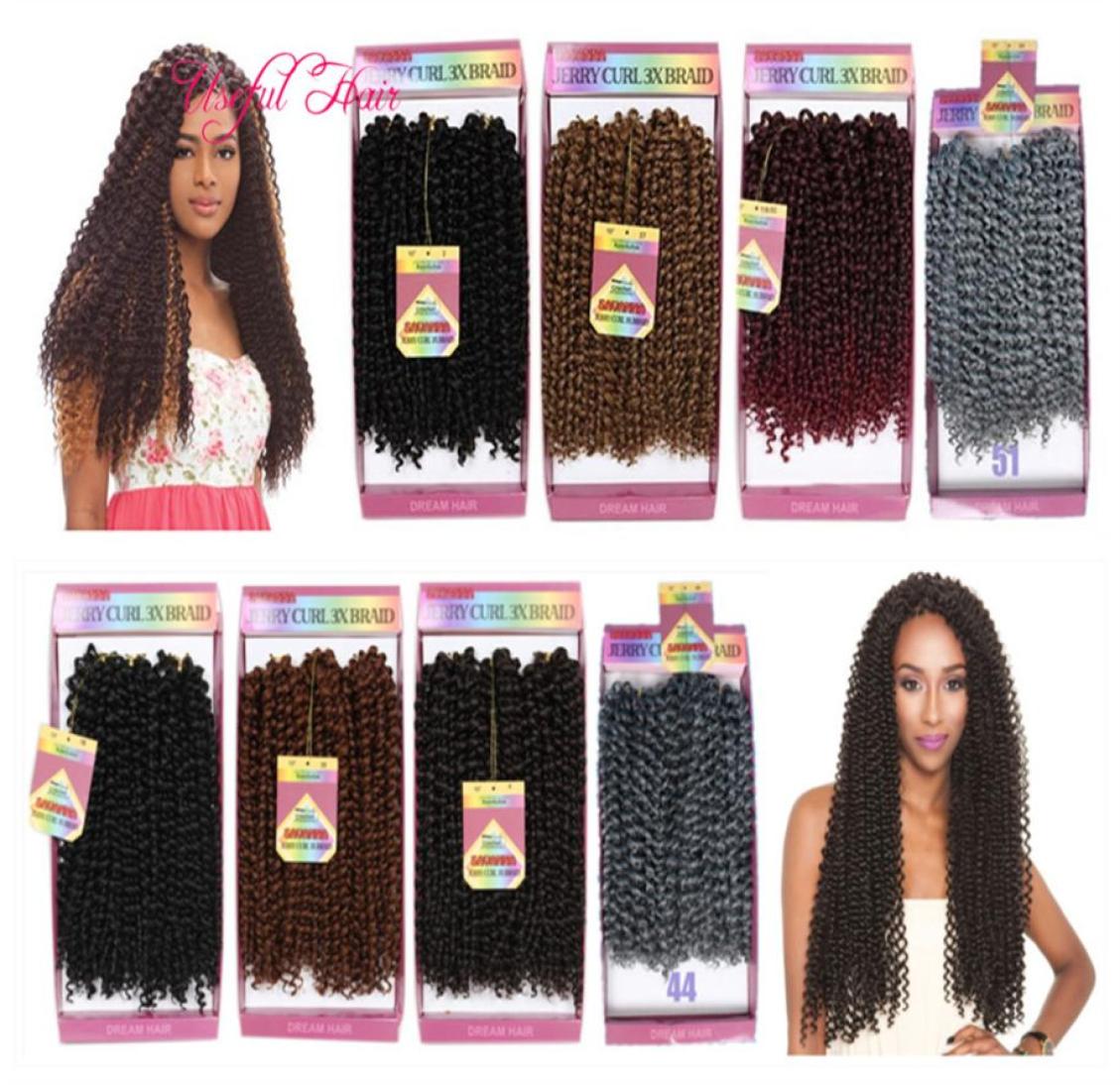 

Synthetic braided deep wave 3pcpack SYNTHETIC HAIR Bouncy Curl 10inch crochet braids hair 3X BraidS Savana bohemian MARLEY BRAIDI6127156, 1b+30