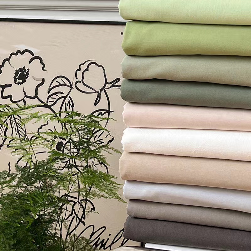 

Nordic style solidChiffon color bed linen single piece simple cream Morandi student dormitory thick and skin-friendly