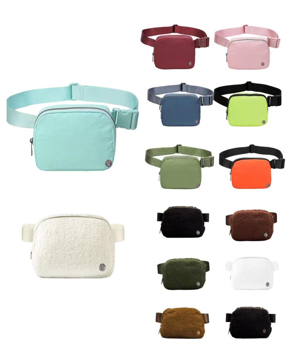 

Yoga Crossbody lu everywhere Fleece belt Bag fanny pack bum chest bag Luxury designer handbag villus latest Teedy brushed Nylon Wo7799882