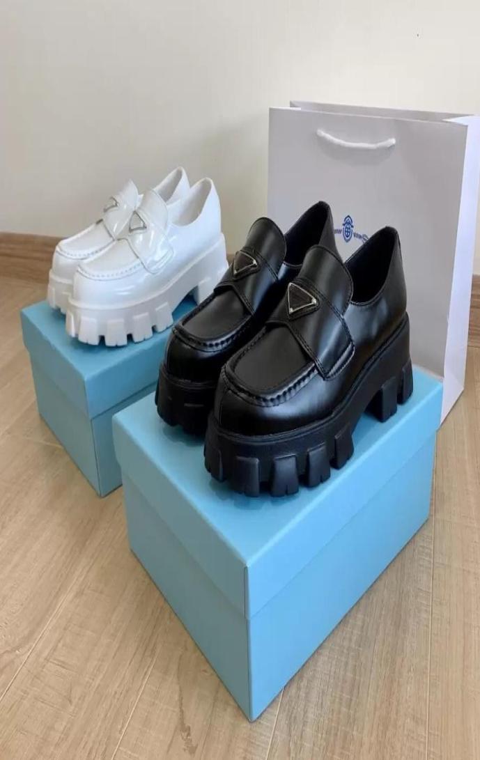 

Designer Casual Shoes Women loafer Shoes Soft Cowhide Thick Sole Rubber Luxury Platform Black Leather Sneakers Leisure Dress Round2322006, Brown