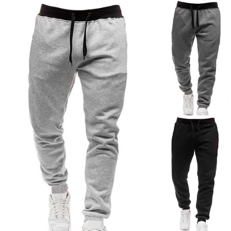 

Men' Pants Male Thicken Warm Trousers Sporty Men Drawstring For Sports, Black