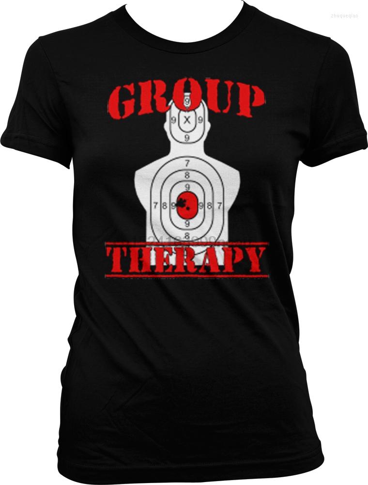 

Men' T Shirts Group Therapy Shooting Target Guns Arms 2nd Amendment Juniors T-shirt, Women-white