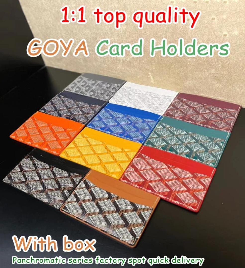 

goya Panchromatic Card Holder Key Wallets luxury Designers Coin purses whole Genuine Leather Womens men banknotes Holder famou6454434, Grey