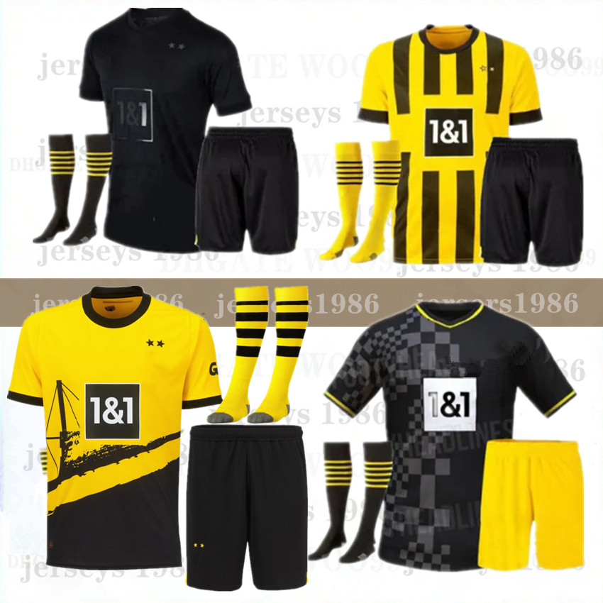 

REUS soccer jerseys 23  season HALLER 2023 2024 soccer football top shirt NEONGELB BELLINGHAM HUMMELS BRANDT DORTMUND hazard YEYNA kids kit special all black 999, 2324 away