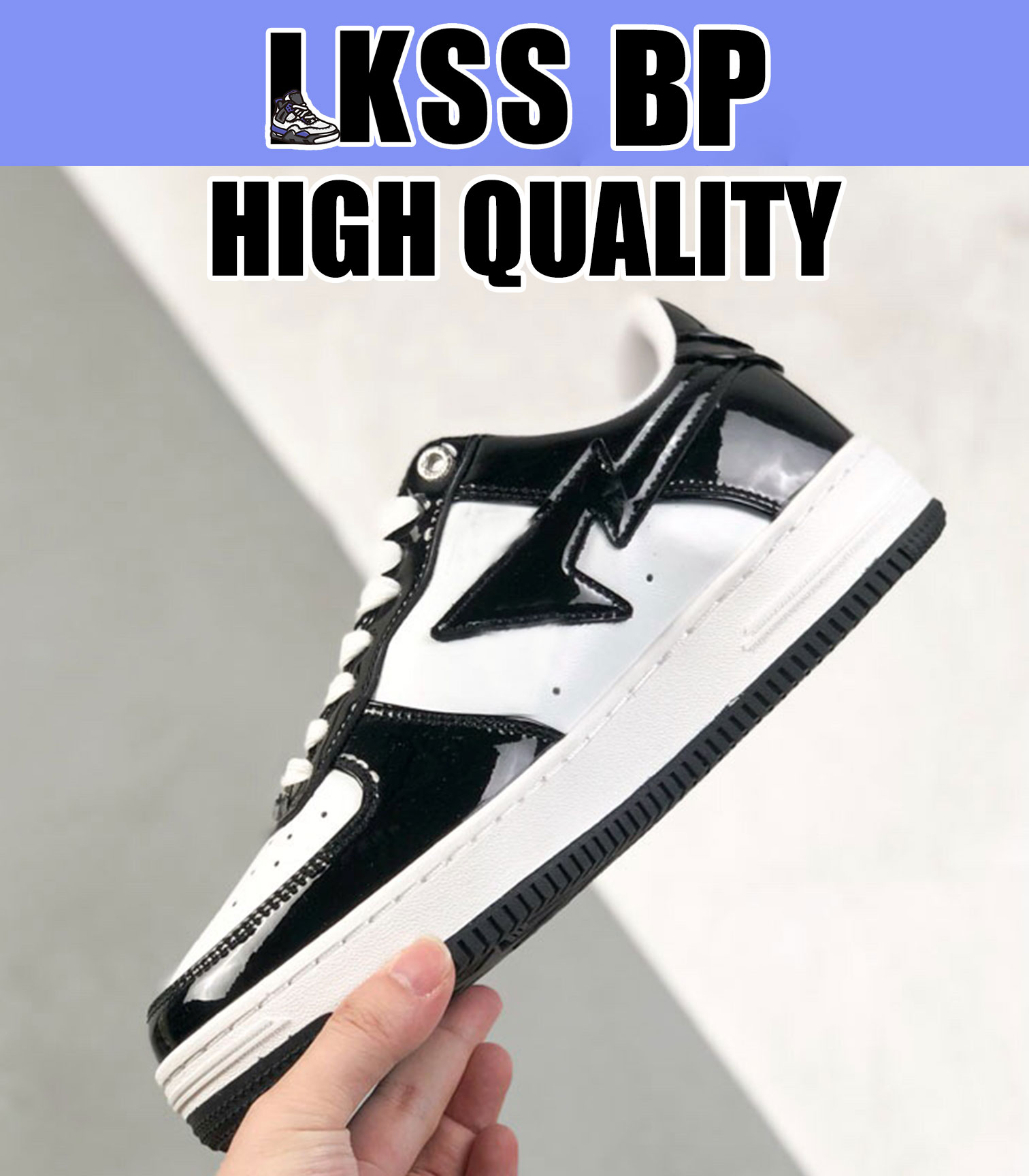 

LKSS BP Casual Shoes Bathing Apes Low Comics yellow red blue black green patent leather royal Bordeaux grey Brown Mint Teal Orange Pink men women Designer sneakers 045, As pic