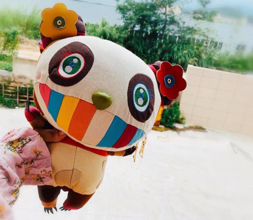 

MurakamiTakashikaikaikaikai doll l suitcase colorful Luggages unisex handbags handbag Backpacks japan Shoulder Travel panda kids 6632346, Red