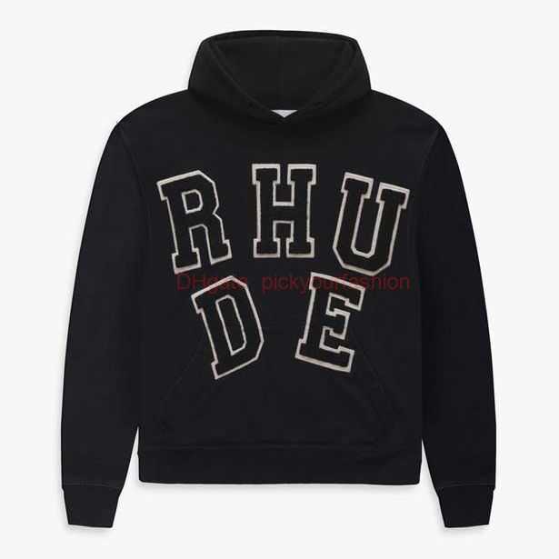 

Designer Clothing Mens Sweatshirts Hoodies Rhude Hoodie Minority Flocking Letter Embroidery Loose Winter High Street Fashion Brand Terry Fog Hoodie Fashion Stree, Shipping fee