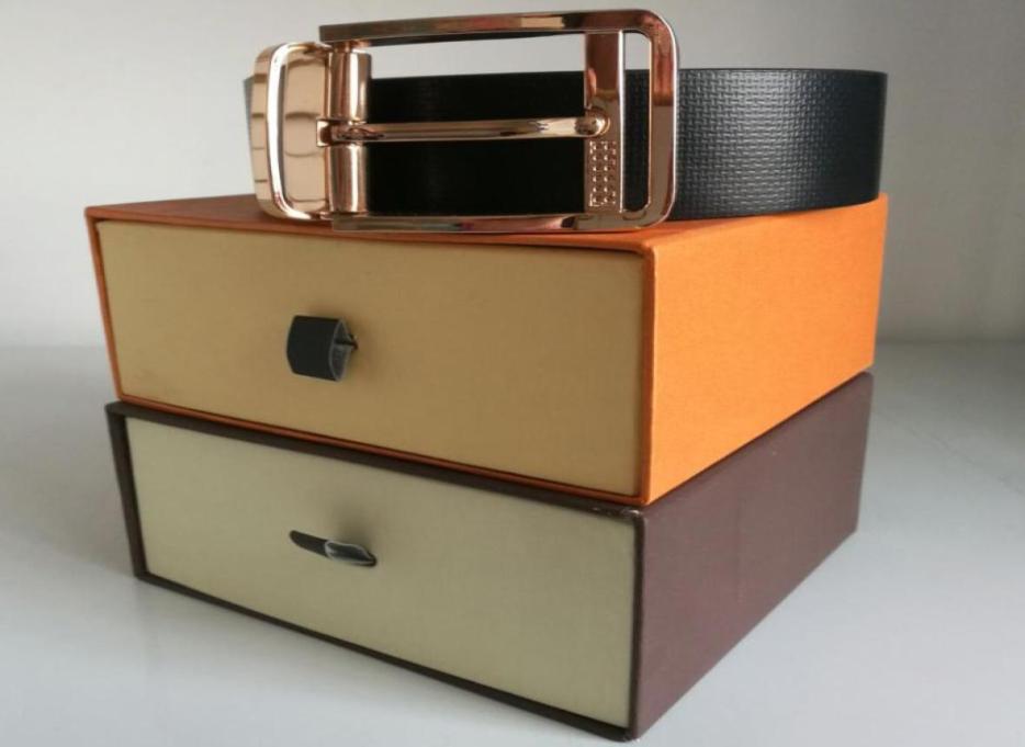 

leather Belts for Men Big Smooth buckle Classical women belt with box Handbags3700060, Black