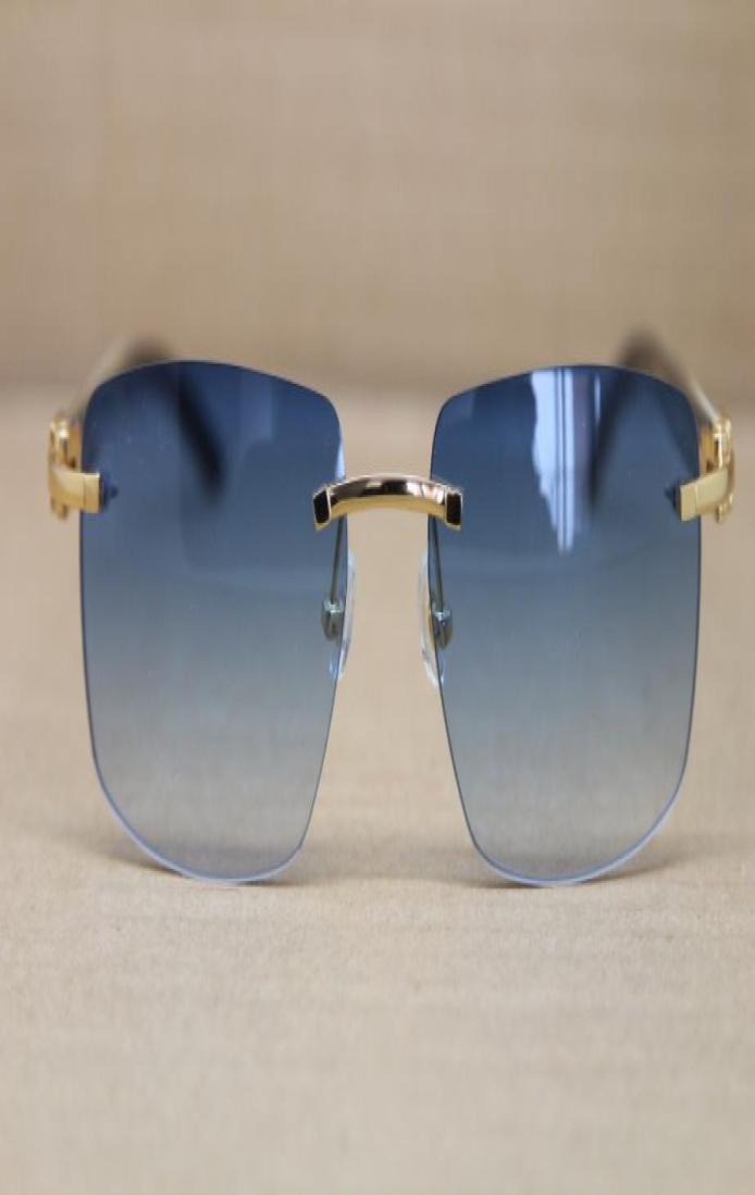 

Whole Rimless T8300816 Black White Buffalo Horn Sunglasses Men Women Brand Glasses Frame Size5418140mm2976272