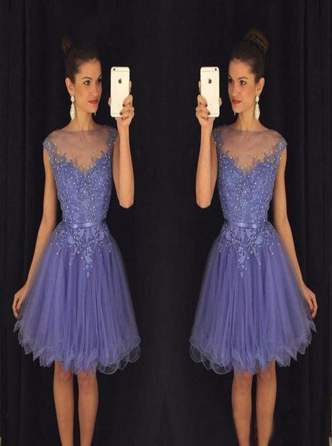 

A Line Short Appliques Beaded Homecoming Cocktail Dress Party Prom Gowns Graduation Dresses 8th Grade Custom Made7792923, Sage