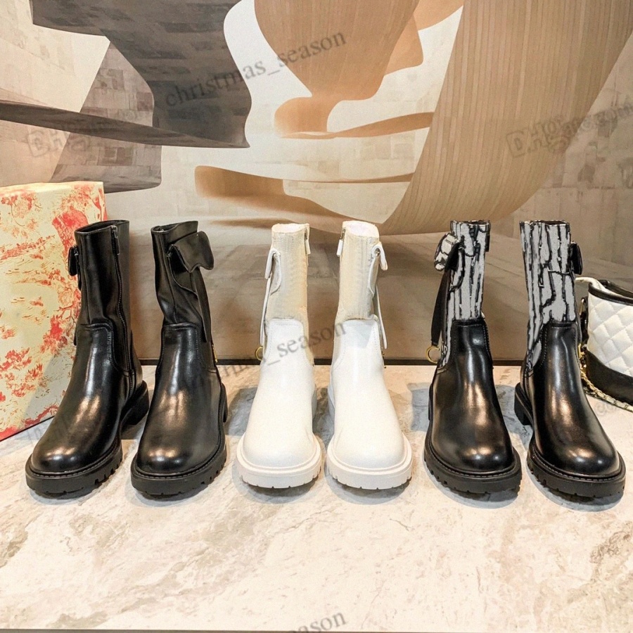 Top Fashion Womens Major Taupe Black Boots Luxury Designer Brand Genuine Leather Knight Booties Women Flat Lady Snow Martin medium Boot0Vhh#