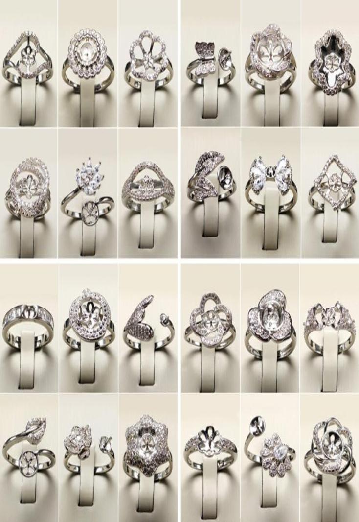 

DIY Pearl Rings Setting Silver Rings Zircon Ring for Women Fashion Jewelry Ring Fine Jewelry Adjustable Valentine039s Day Gift6382902