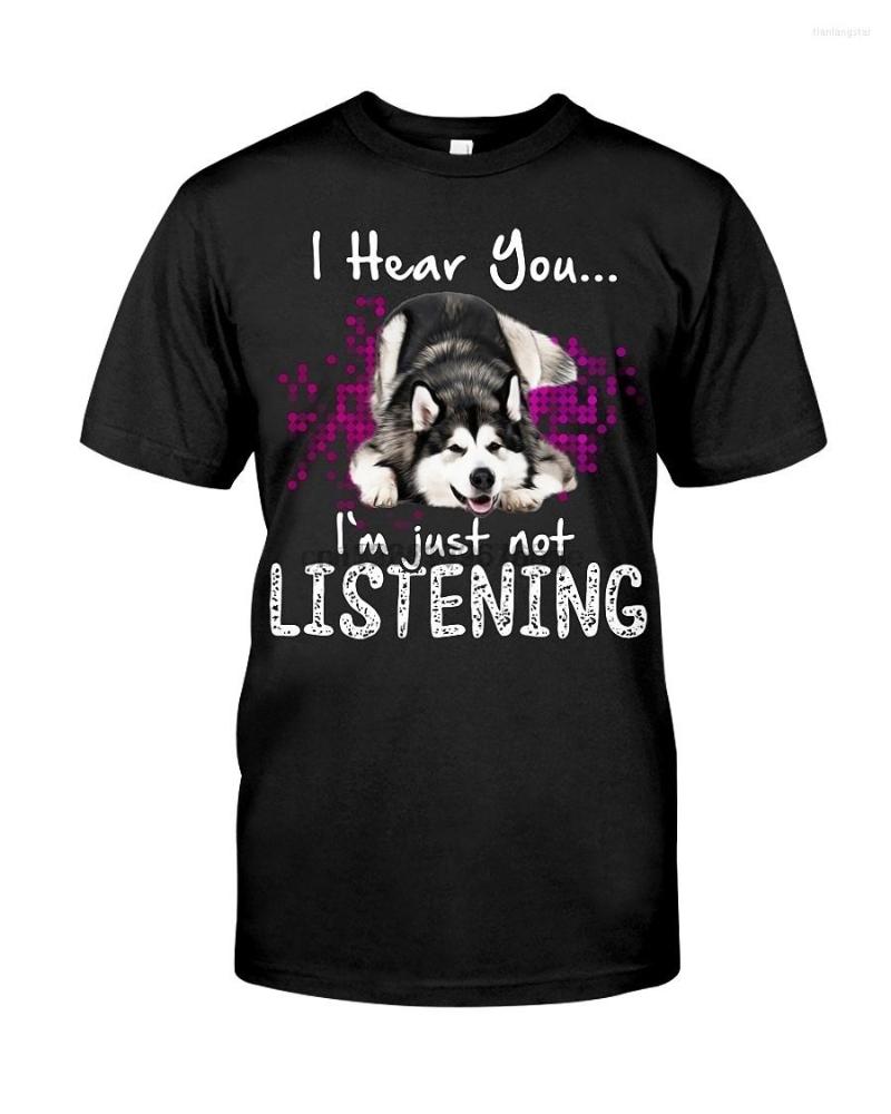 

Men' T Shirts Alaskan Malamute I Hear You, Men-darkpurple