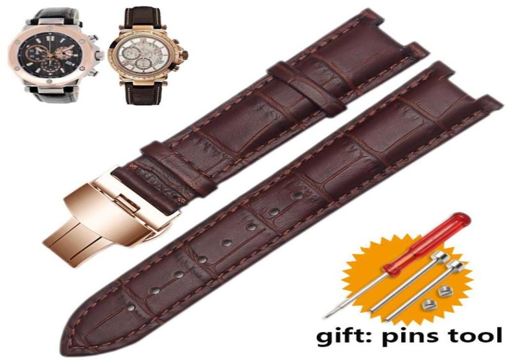 

Watch Bands Gnuine Leather Watchband For GC Wristband 2213mm 2011mm Notched Strap With Stainless Steel Butterfly Buckle BAND1264855