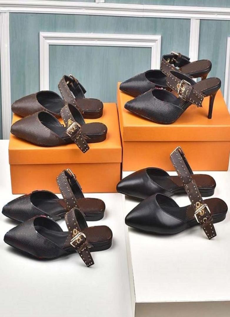 

women dress shoes letters heels short leather Women Slippers gold silver pumps women shoes party wedding shoes bride with heels sh9251132, Mahogany