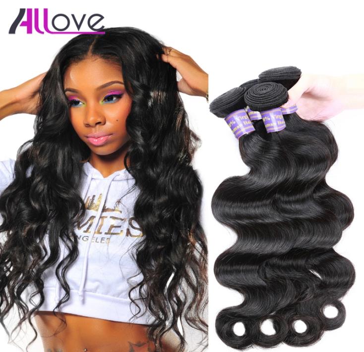 

Allove Whole Brazilian Virgin Hair Body Wave 3Bundles Real Virgin Brazilian Human Hair Weaves Wet And Wavy Natural Wave 3799198, Natural color