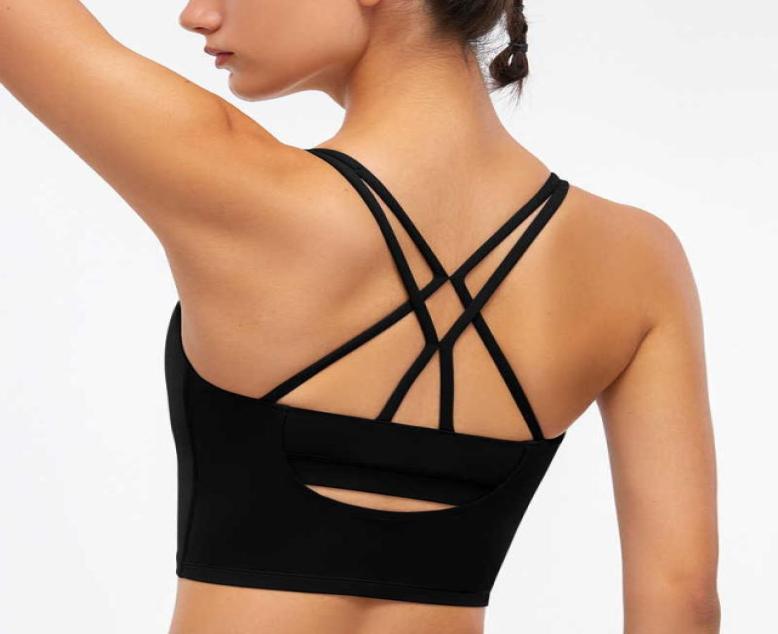 

Sports Underwear Women039s Camis Tanks Cross Beautiful Back Sexy Hollow Out Shockproof Gathered Yoga Clothes Bra Vest Running F2304316, Purple