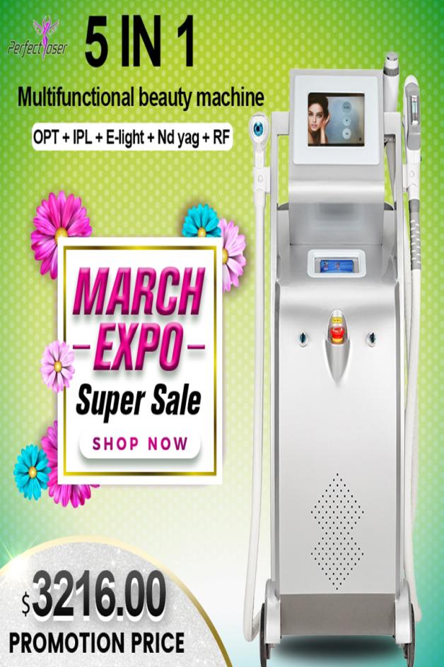 

Double screen e light ipl skin rejuvenation machine hair removal Q switch nd yag laser tattoo removal system5597717