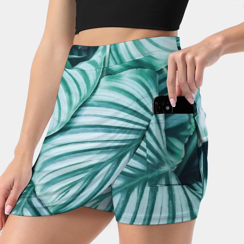 

Skirts Long Embrace-Teal Green Women's Skirt Mini A Line With Hide Pocket Nature Leaves Leaf Teal Greenery, Amq