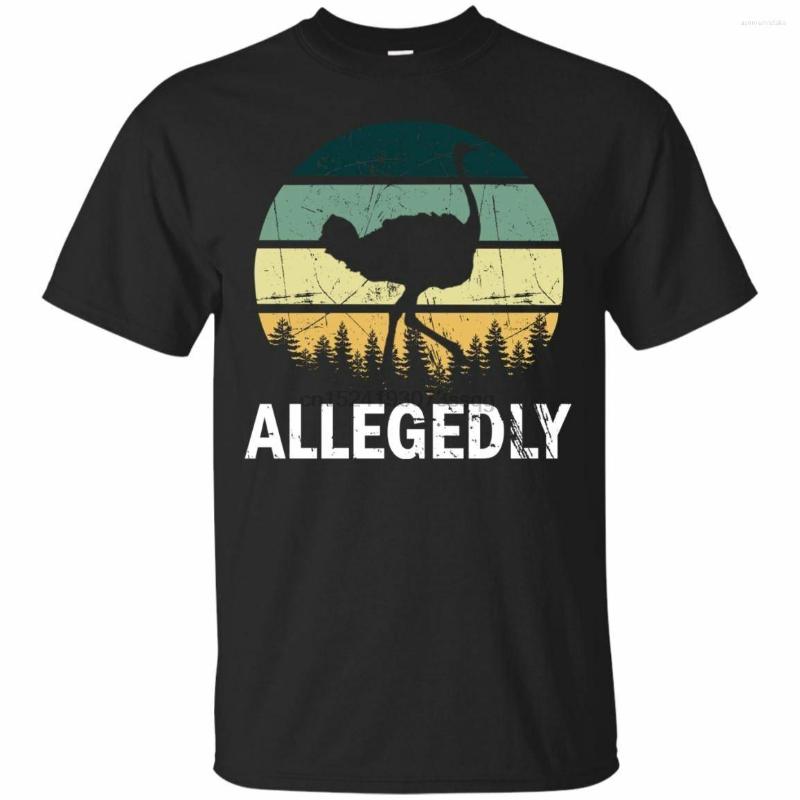 

Men' T Shirts Navy Black T-Shirt Allegedly Ostrich Funny Gift, Men-darkpurple