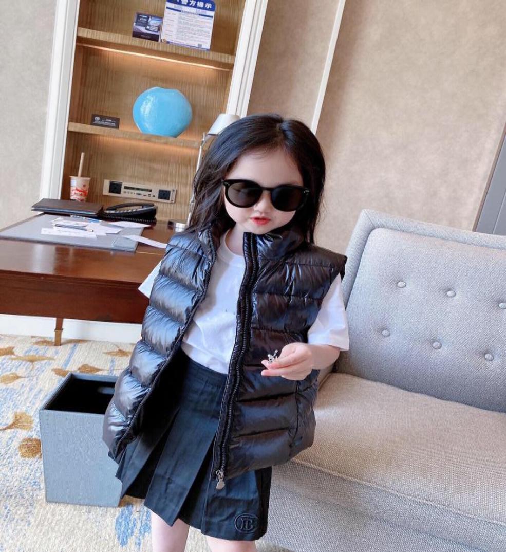 

Winter Children Warm waistcoat For Boys Girls Solid Color white dark Down padded Soft vest Kids Sleeveless Jacket Outwear Toddler 5864339, Orange