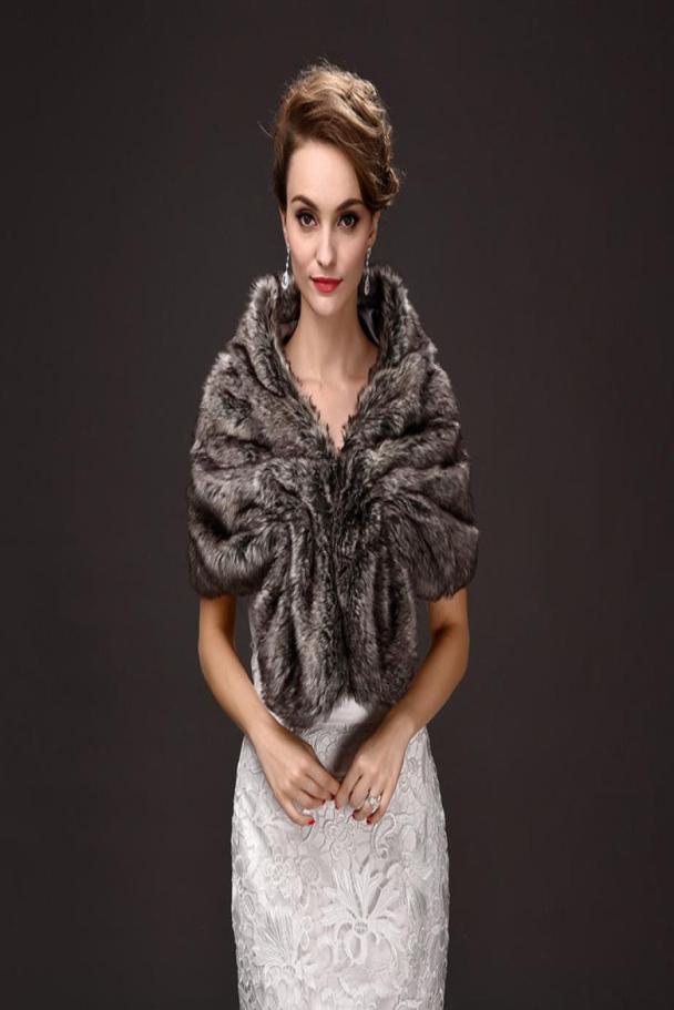

Rabbit Hair Faux Fur Shrug Wedding Stole Shawl Shrug Bridal Prom Wedding Jacket Bolero Cape De Mariee Faux Fur Wedding Wraps2009948, White