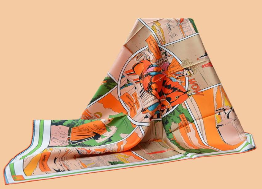 

HuaJun 2 Store Doublesided scarf quotWow double facequot 90 silk square scarf twill spray scarf handmade curling Y2010073608832