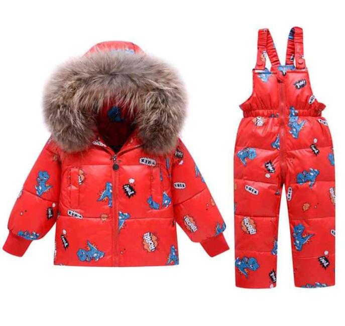 

2020 Winter Children Girls Clothing Sets Warm hooded Duck Down Jacket Coats Trousers Waterproof Snowsuit Kids Baby Clothes7859515, Blue