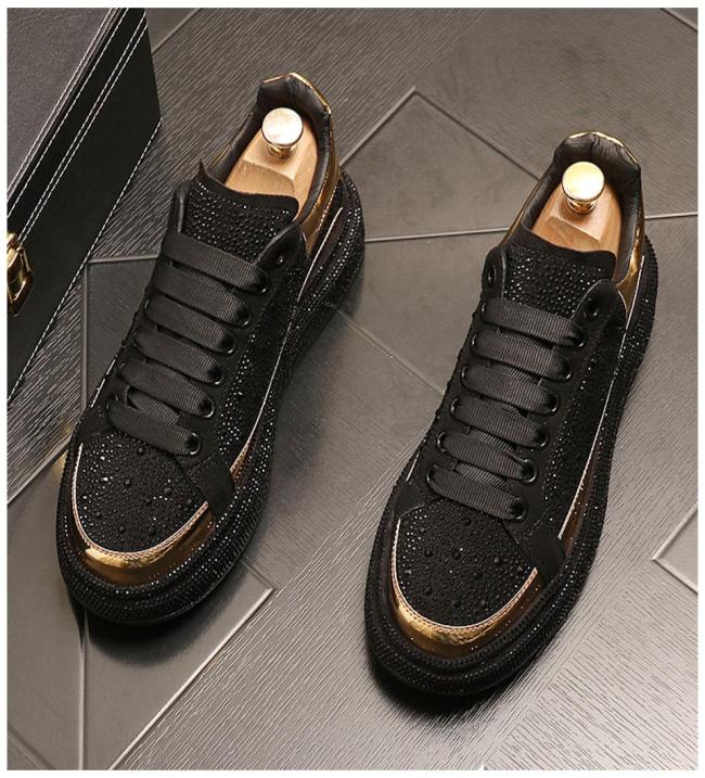 

Luxury Royal Style Mens Wedding Dress Shoes Spring Autumn Handmade Embroidery Pattern Exotic Designer Loafers Fashion Laceup Casu8129321, Black