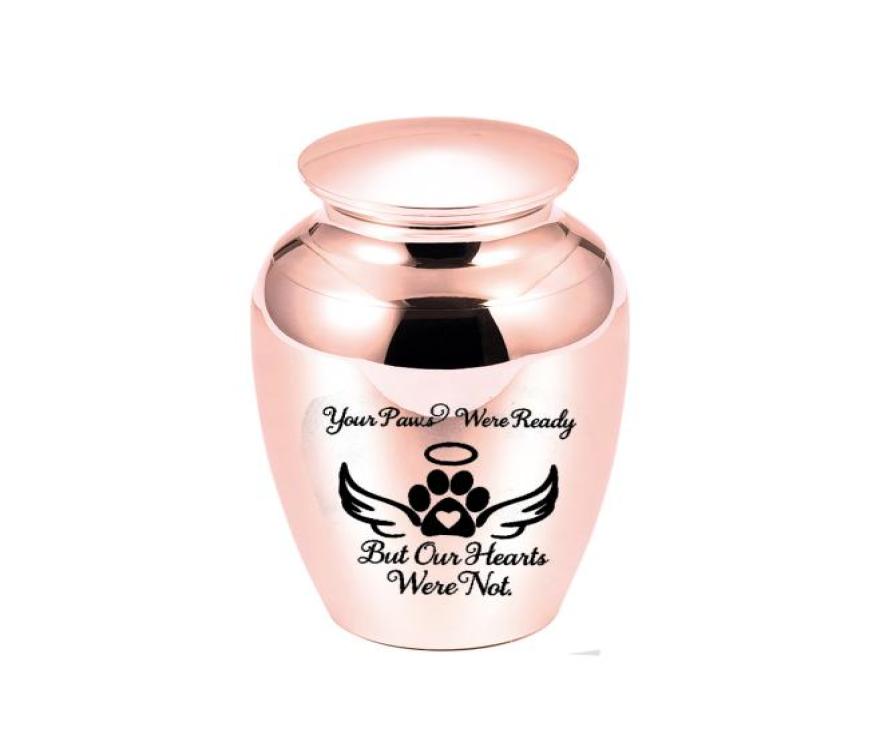 

Angel wings cremation urn for pet ashes pendant pet dog paw print ashes holder keepsake Your paws were ready but our hearts were 5123663