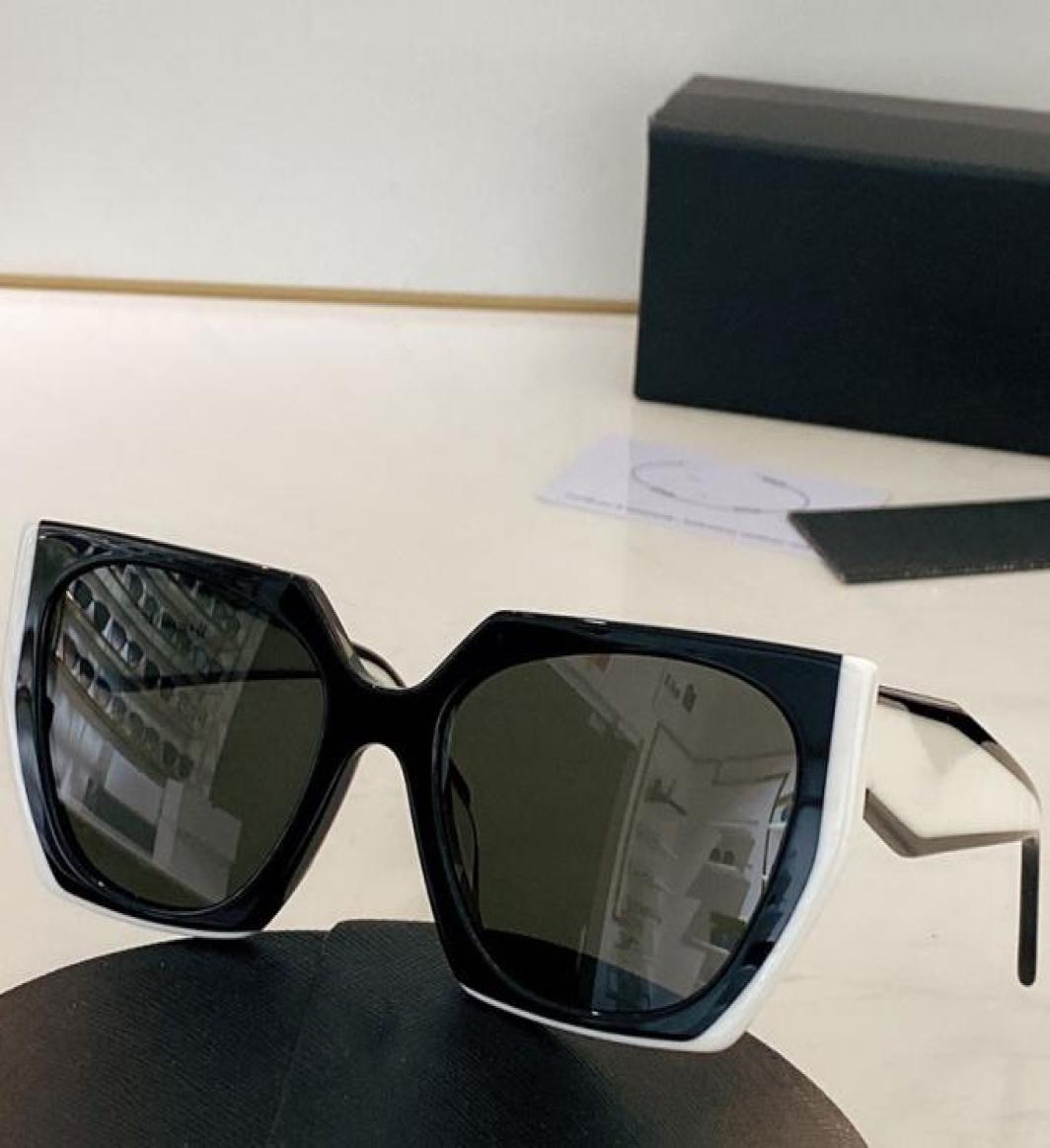 

Designer sunglasses SPR 15WF mens or womens irregular frame fashion classic personality black and white mixed color brown trend g7536850