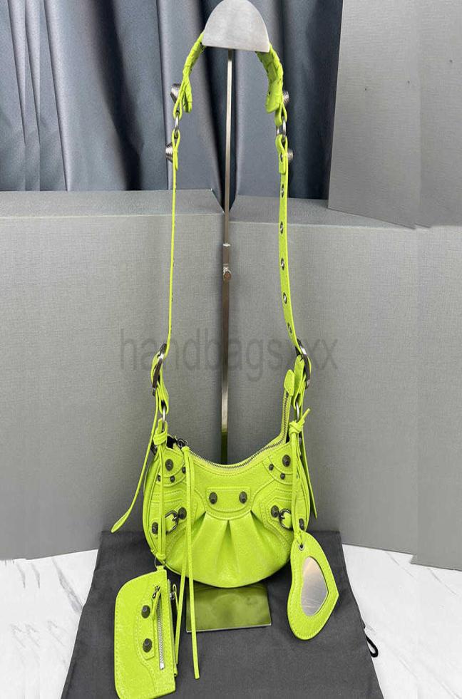 

Women lady bag cool girl Le Cagole Motorcycle shoulder Bags designer bag crossbody clutch wallet purse Pochette4454172, Army green