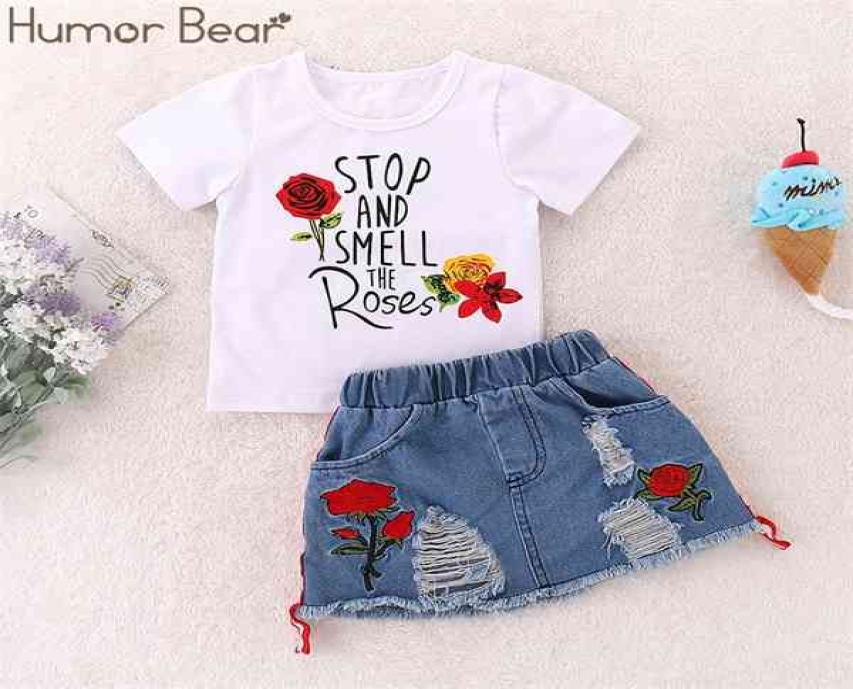 

Humor Bear Kids Set Children039s Clothes Suit Summer Embroidery Letter Print Short sleeveskirt 2Pcs Set Toddler Christmas Outf4764134, Chocolate