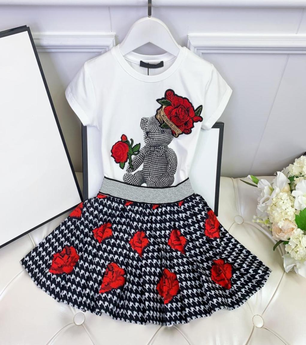 

designer kids casual white tshirt skirt sets childrens suit brand boys clothing cotton tees size 1101601970304