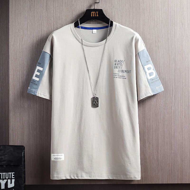 

short sleeved T-shirt for men's summer trendy casual versatile men's clothing, White short sleeve