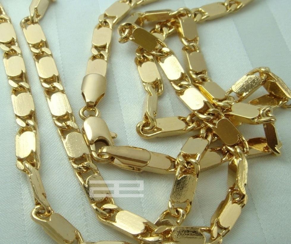 

14K 14CT Gold Style Cuban 5070cm Length Chain Necklace N45 2207151619441