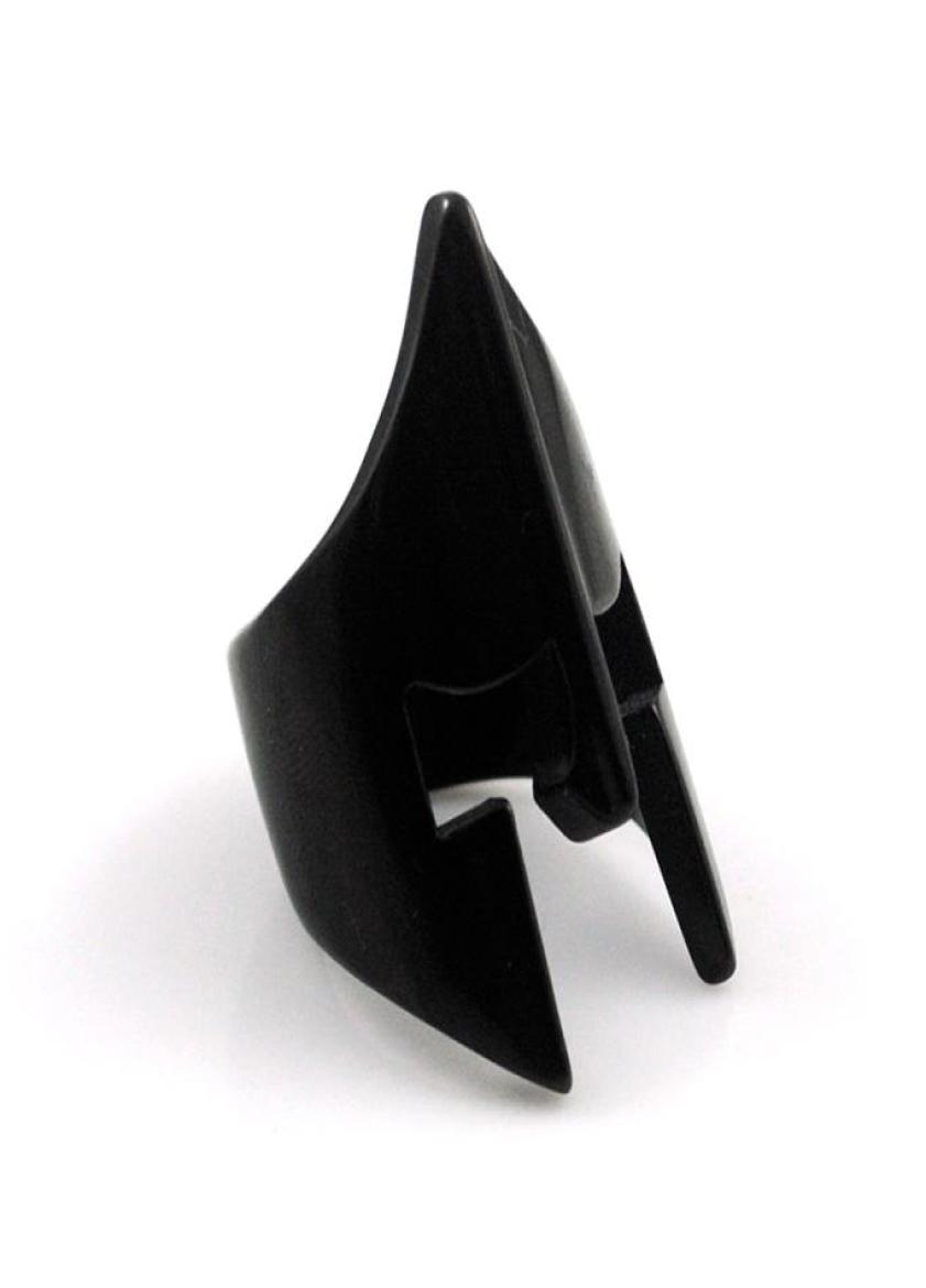 

BlackSilver Color Stainless Steel Ring Party Spartan Helmet Ring Men Jewelry New Arrival PUNK anillos mujer9405299