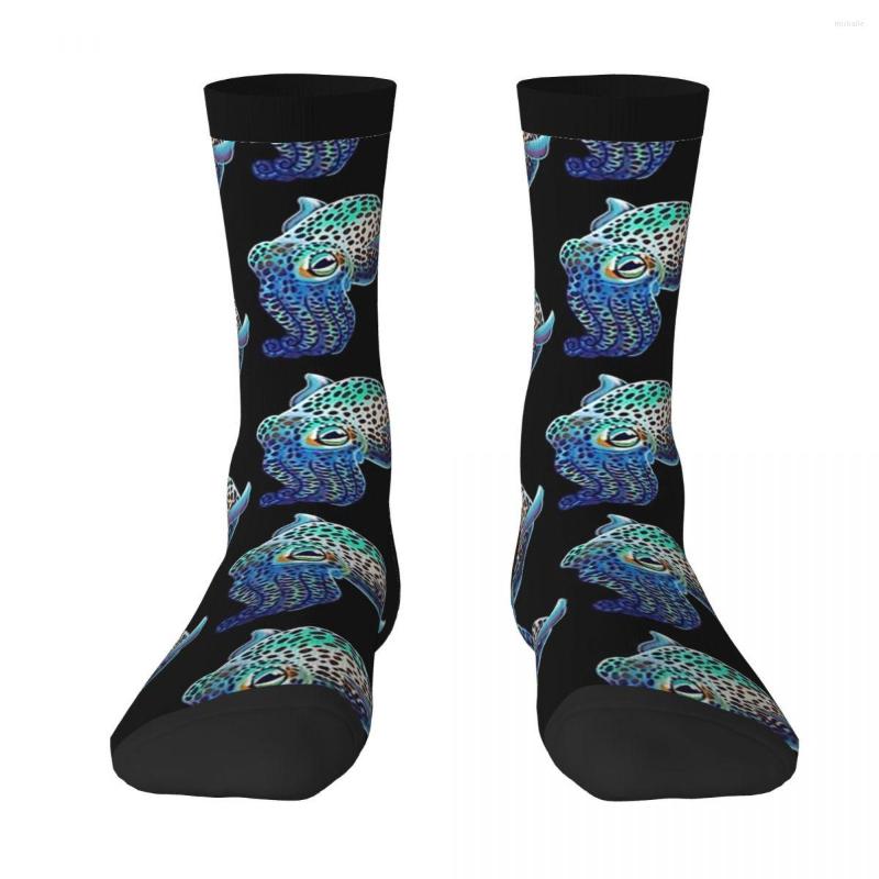 

Men's Socks Hawaiian Bobtail Squid Thick Contrast Color For Men 5% Spandex Awesome Middle Tube Winter Printed