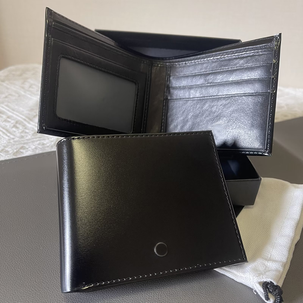 

Germany style luxury leather wallets fashion bag designer wallet vintage tote bags man classic card holder coin purse with box dust bag, Black