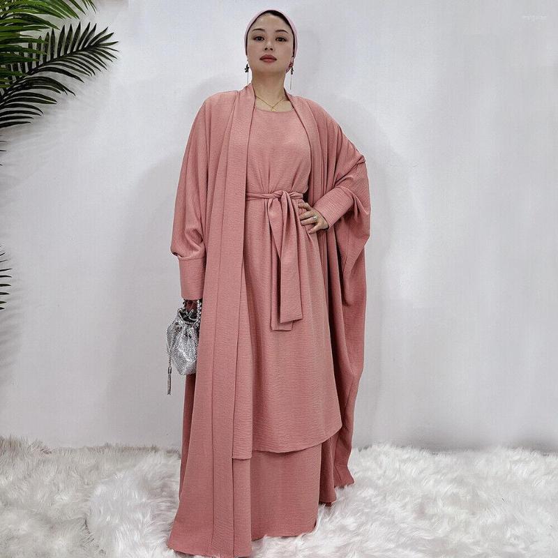 

Ethnic Clothing Ramadan 2 Piece Dress Set Muslim Jilbab Long Abaya Women