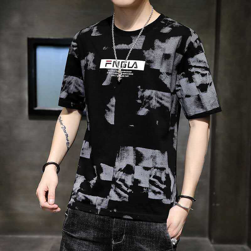 

Clothes Worn by Men for Summer, Resistant to Dirt And Wear, Quick Drying Thin Camouflage Short Sleeved T-shirt, Loose And VersatileRJ367327, Lej # a907 white