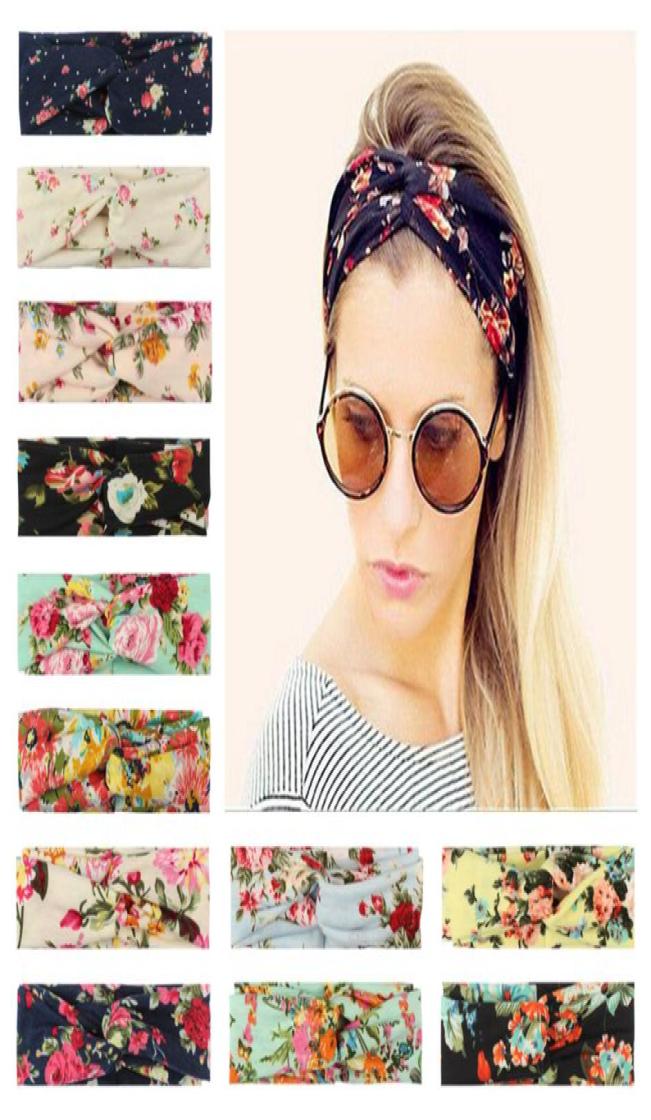 

Girls Floral Hair Bands Women Little Flower Crossknotted Hair Band Teens Headwear Lady Printed Headbands 064710259, Red