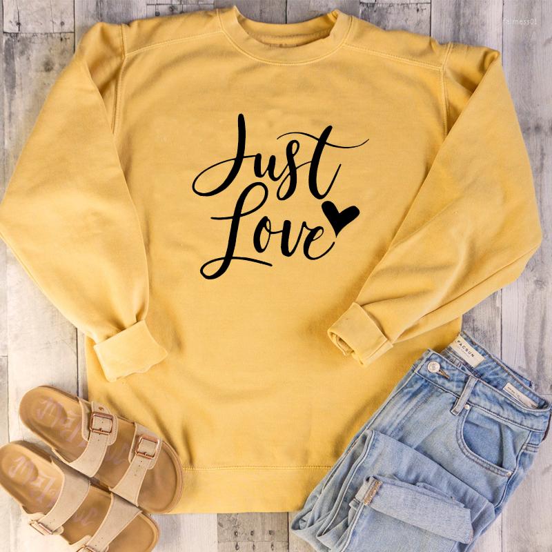 

Women' Hoodies ZBBRDD Just Love Women Crewneck Cotton Long Sleeve Sweatshirt Letter Print Pullover Clothing Drop Autumn Shirt, Black