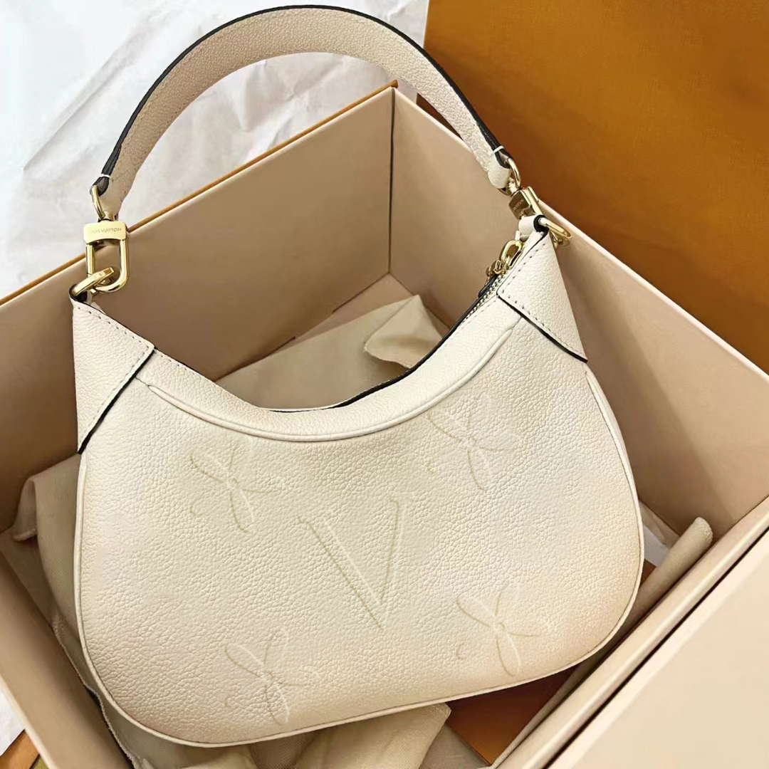 

Top handle Luxury Designer tote bag womens Genuine leather pochette bag M46002 M46112 bagatelle mens White bag Embossed Shoulder Cross Body handbag Clutch bag