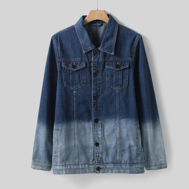 

Men's Jackets Small Jacket For Men Men's Autumn And Winter Casual Denim Top Blouse Coats With Pockets, Blue