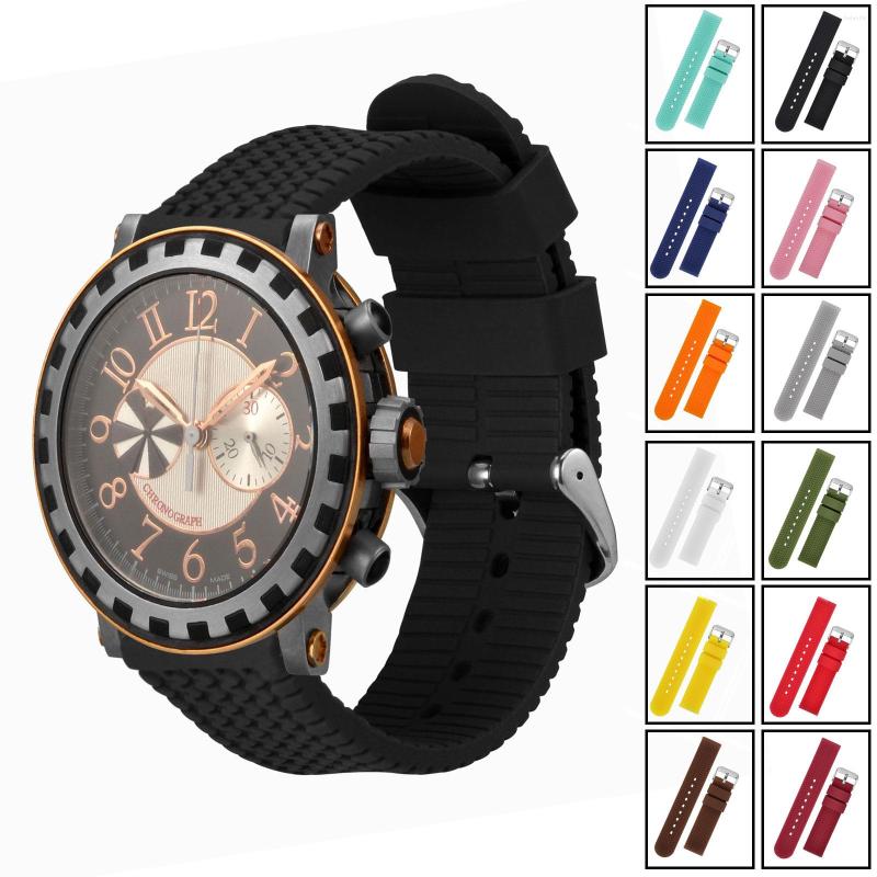 

Watch Bands BISONSTRAP Silicone Strap 18mm 20mm 22mm 24mm Quick Release Replacement Band Waterproof Rubber
