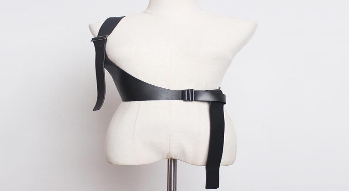 

Belts 2022 Spring PU Leather Corset Vest Strap Belt Brief Irregular Steampunk Harness Strechy Waistcoat Wide Girdle Women Fashion1933544, Black