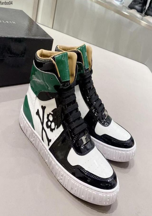 

Top quality luxury designer shoes men casual Shoe white bone block personality design mk0027959654750, Black