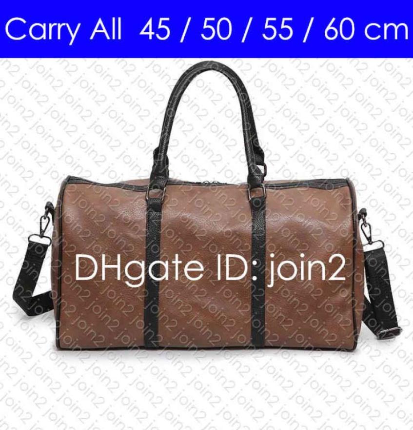 

CARRY ON ALL BANDOULIERE 60 55 50 45 cm Designer Womens Mens Travel Duffle Duffel Bag Luxury Rolling Softsided Luggage Set Suitcas9592023, Brown